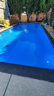 Your backyard oasis awaits.
This Full service pool was a swamp when we first started servicing it.