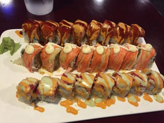 From the top, Richmond Roll (dinner), Crazy Monkey, and Orchard Roll! Yum!