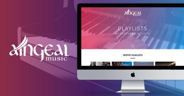 Aingeal Music Website Design by Rebel Ape