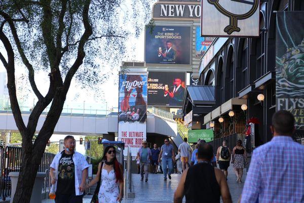 Flyover Las Vegas | Touchdown Towers | Digital Out Of Home Advertising On Las Vegas BLVD.