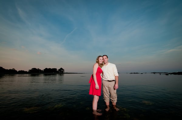 Engagement by the ocean