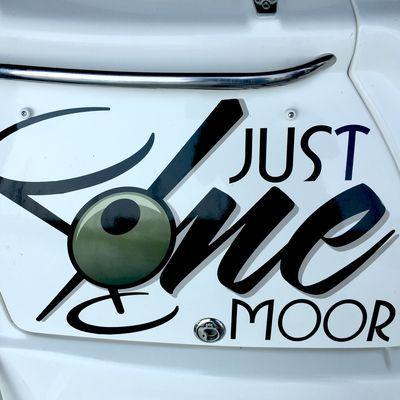 Vinyl Boat Graphics  - Just One Moor - Seattle WA