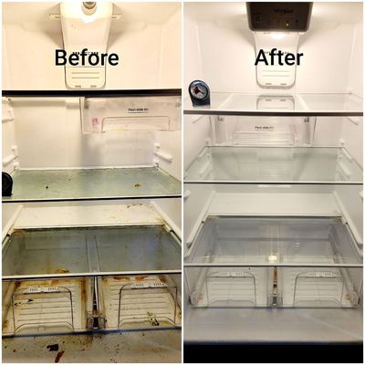 Refrigerater Clean Before and after