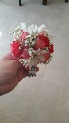 Corsage for only $27.00! I'm thrilled.