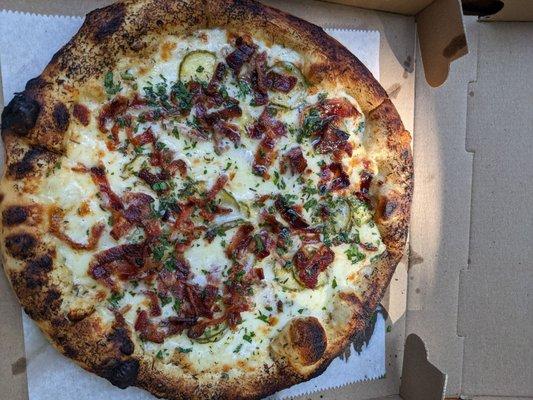 Michelangelo's Bacon Pickle Pizza