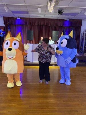 Dancing with Bluey and Bingo