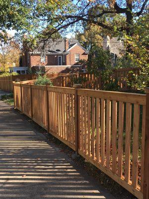 Western Red Cedar Legacy Picket Fence in St. Paul, MN