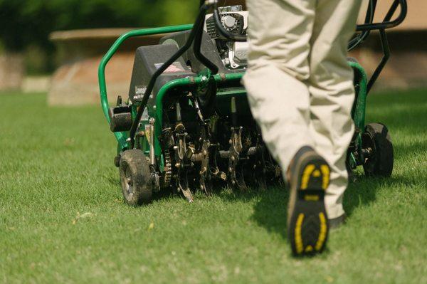 Aeration & Overseeding - We recommend having an aeration performed each year on your lawn. Overseeding allows for good soil-to-seed contact.