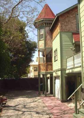 This is the duplex showing the tower and witches cap