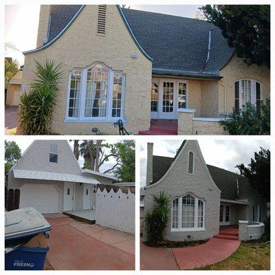 The house on top is before and the two bottom is after. This included a studio in the back. It is in the Tower district in Fresno CA.