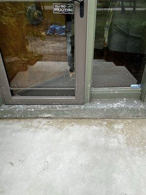 That's cement on my windows and door frame.