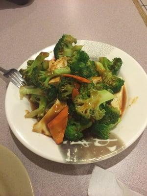 Broccoli and tofu