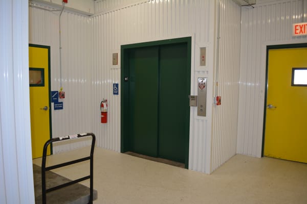 Freight elevator and Free flatbed rolling carts to make the moving easier at UStorIt Self Storage