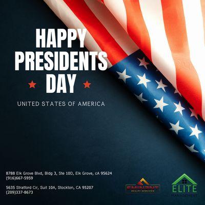 We wish all our customers a very Happy Presidents Day!!