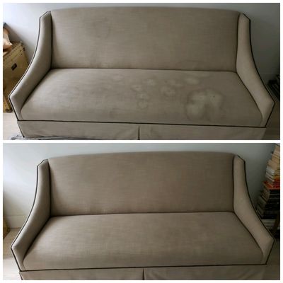 Sofa cleaning in Brooklyn before and after