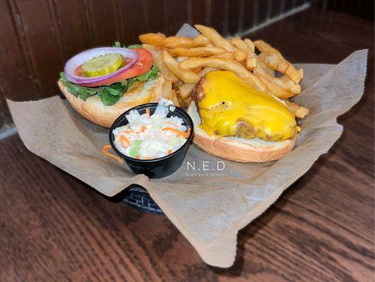 Spicy Crispy Chicken Sandwich with French Fries