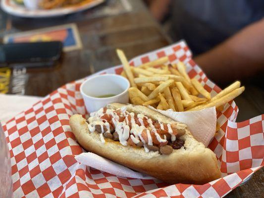 Sonora Hot Dogs and fries