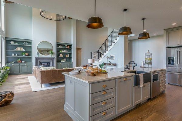 The perfect kitchen with a living room view