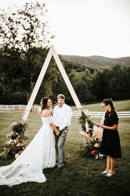 Micro wedding with Innkeeper as the Officiant