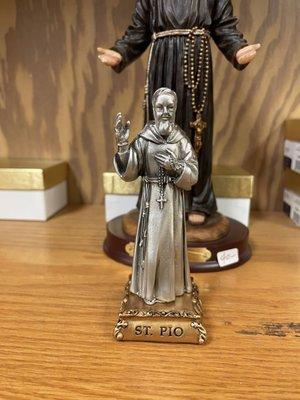 4" St Padre Pio solid Pewter figurine from WJ Hirten