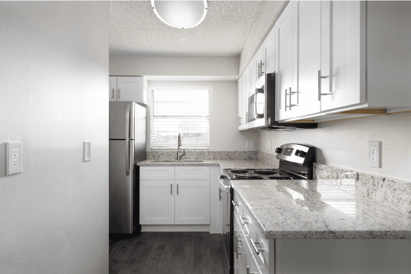 736 SF 2 Bedroom/ 1 Bath 
Kitchen