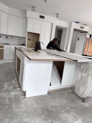 kitchen remodel in progress