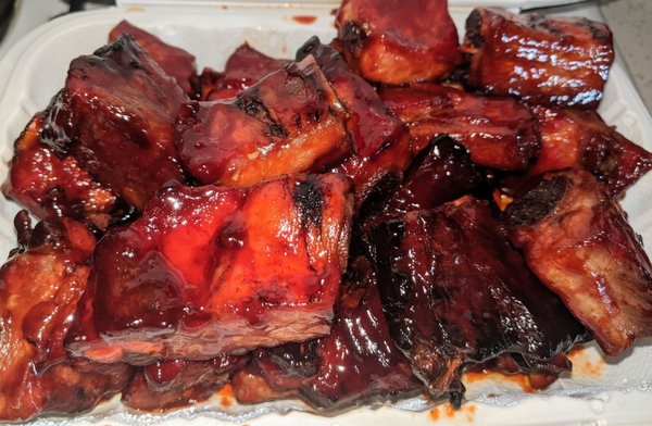 BBQ Spareribs (cut in qtr pcs by my request) $14.95 (large order)