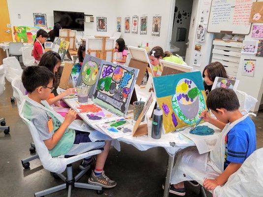 Summer camp Painting Class at J Art Studio