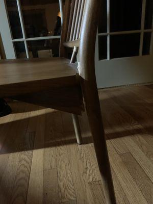 Damaged chair