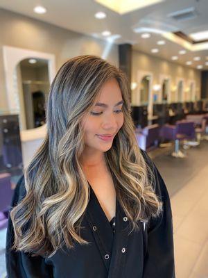 Hair balayage September 2020 and feb 2020