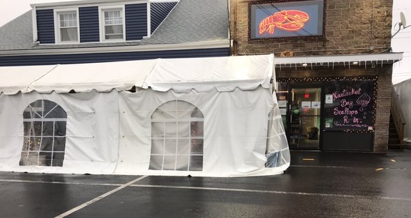 1-2-21 It's a very busy little store, and they provide a tent for customers waiting to go in, to stay out of the elements.