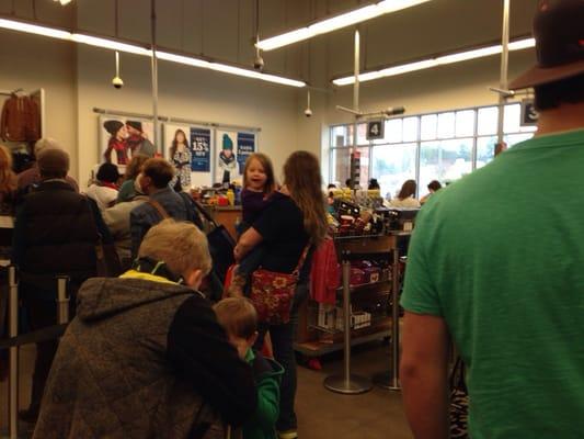 Crazy crowded during holiday season. All registers were open. Expect wait time 20-30 mins.