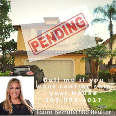 This home is pending! If you need rent or sale your home can I help you. Call me 305-992-1017 or send and email laurarealtors@gmail.com