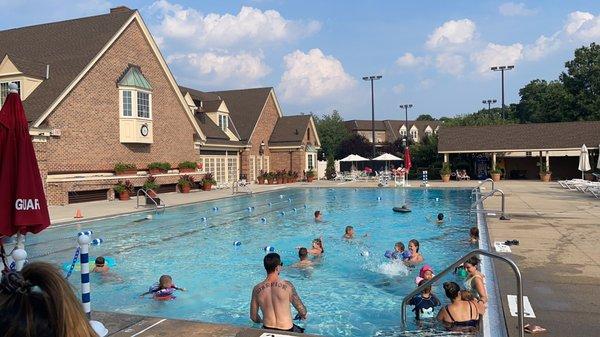 Outside pool at Baybridge Condominiums