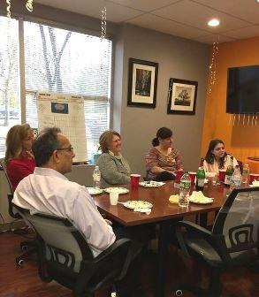 Salim and his team at their holiday party 2017.