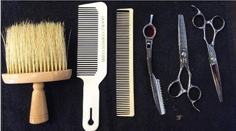 The tools that make the magic happen at Aveda Men, a premier barbershop in downtown St. Petersburg, FL.