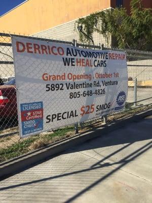 Derrico automotive repair has moved !! And they have a great special happening too!!