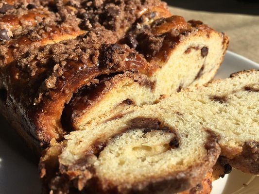 Babka, made from scratch in the cafe.