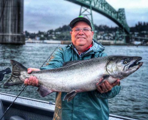 World famous salmon fishing at Buoy 10 in Astoria, Oregon!