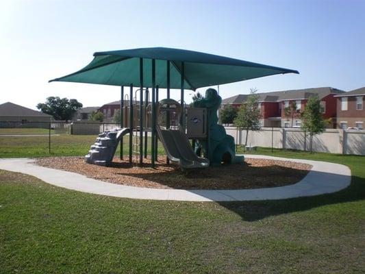 School Age kids burn off energy on this great playground structure.