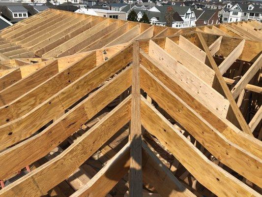 Roof framing.