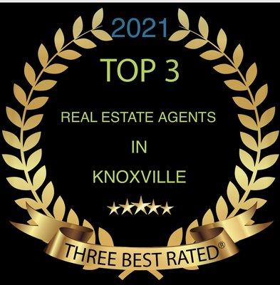 Voted TOP 3 Real Estate Agents in the Knoxville,TN market.