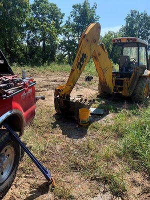 backhoe that caught fire sat 5 years we brought it back to life