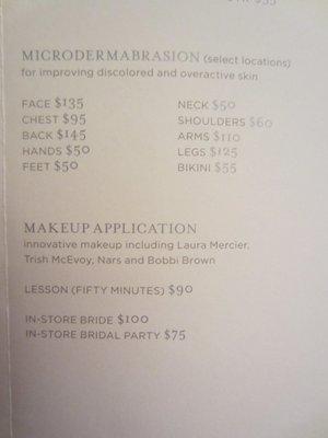 esthetic treatments and pricing