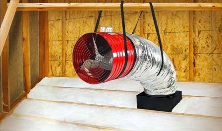 QuietCool fan in the attic