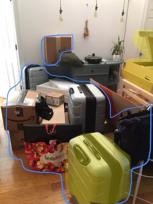 items in the blue is what we ended up moving & highlighted ones in yellow are some of the few items that i had to transport myself later..