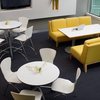 Comfortable Lunch area...increase productivity with happily recharged employees. www.5linemedia.com