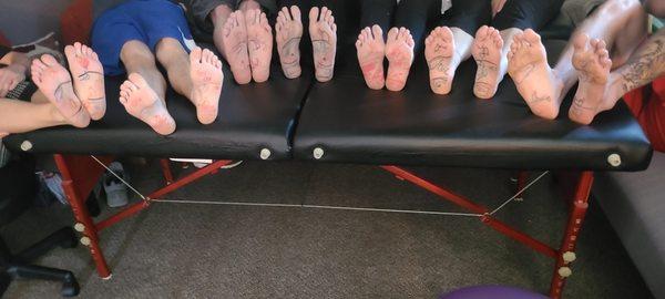 Foot reflexology students