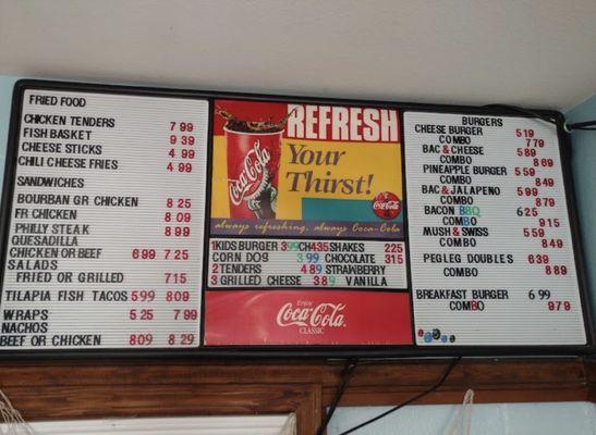 Menu board