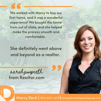 Agent Spotlight!  Great job, Marcy Deck!